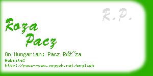 roza pacz business card